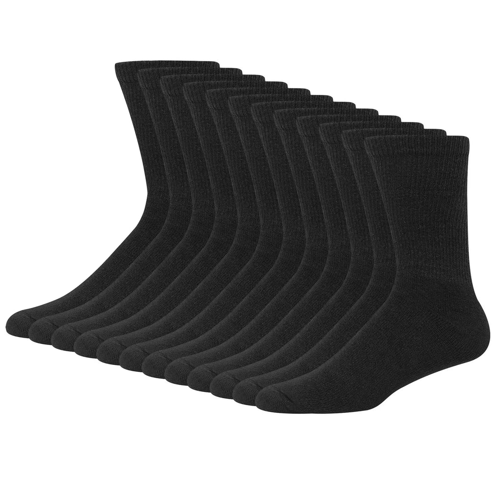 Men's Double Tough Durability Crew Socks, 12-pack